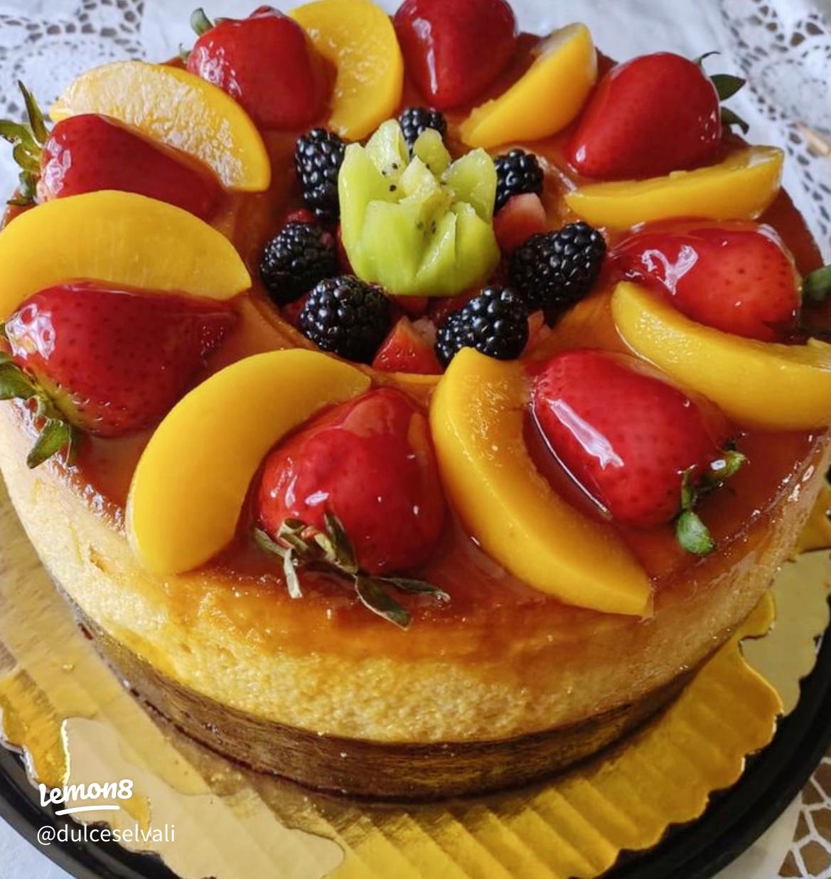 Chocoflan with Fruit