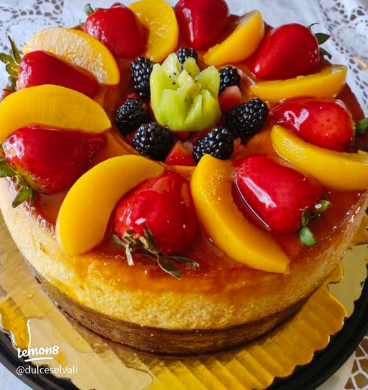 Chocoflan with Fruit